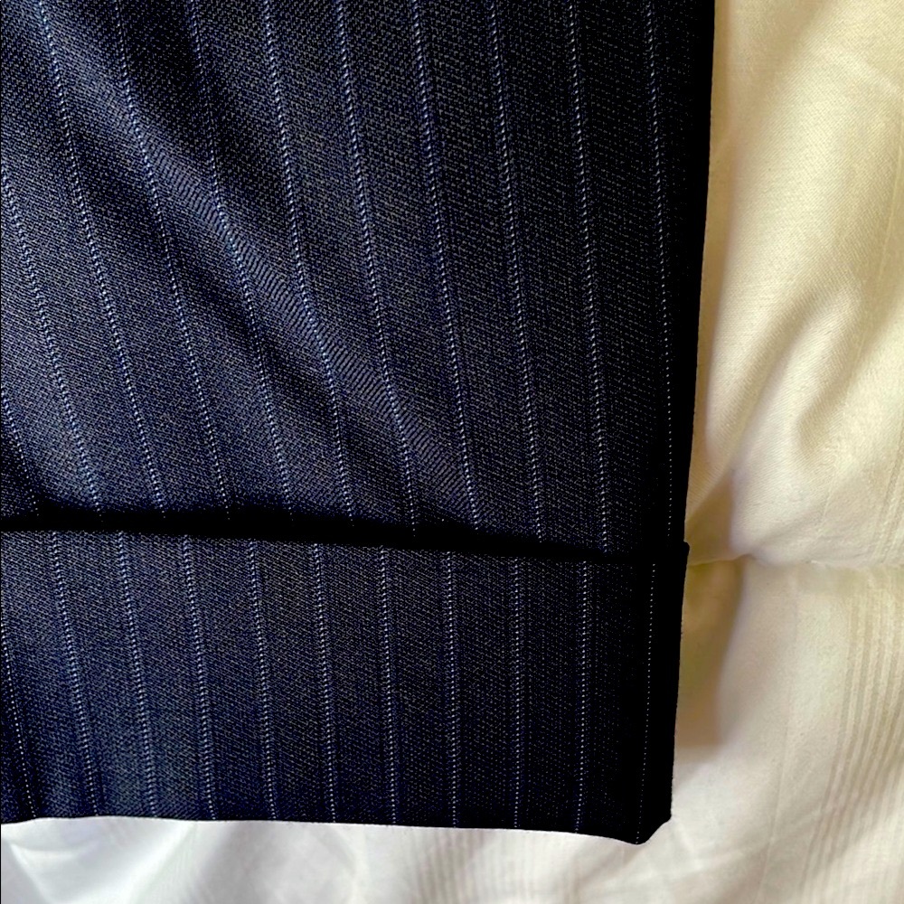 JACK VICTOR Exclusive Collection Wool DARK Navy Pinstripe 2 Piece Suit XL+